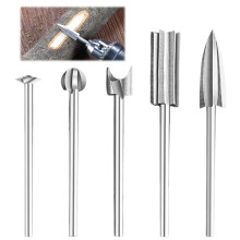 Ensemble de 5 Outils de Sculpture sur Bois de 3 mm, Idéal pour le DIY, la Sculpture sur Bois, la Sculpture sur Racines, le Modelage et la Réparation