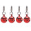 4X Bells Jingle Bell Pendant for Dog Cat Collar Canvas Backpack 1