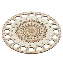 Wooden Embroidery Floss Organizer Cross Stitch Thread Holder 14cm Diameter