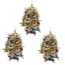 3X Large  Chewing Toy - Bird  Blocks Knots Tearing Toy Bird Cage Bite Toy for African Grey Macaws Cockatoos