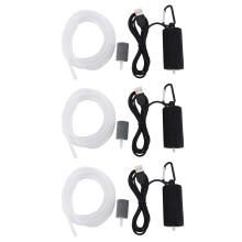 3X USB Aeration Pump Air Pump Aquarium Aerator Ultra Quiet Fish Tank Go Fishing Oxygen Pump --Black