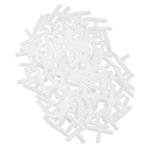 Plastic 3-Way T-Shape Aquarium Air Valves 200 Pcs Clear White 2