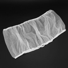 2X Bird Cage Cover Seed Catcher Bird Cage Mesh Net Cover Skirt Guard (White-M)
