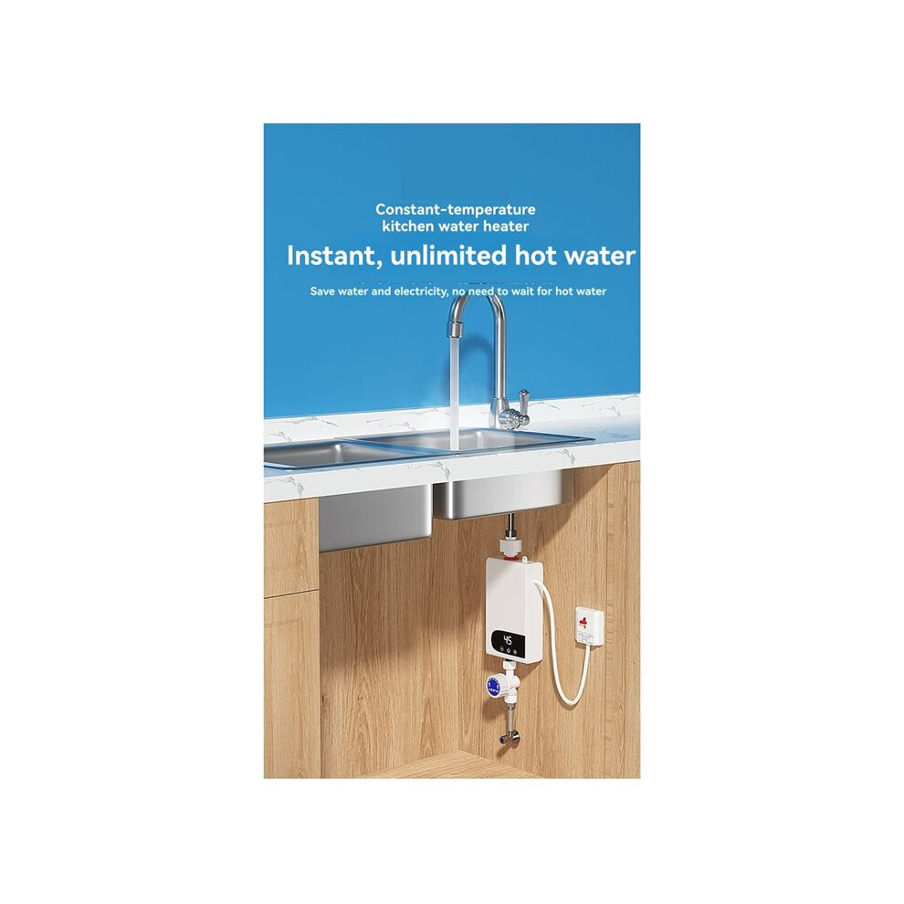 5500W Water Heater Instant Water Heater Tankless Instantaneous Faucet Tap Kitchen Hot Water Crane Led Digital Eu 6033820466453