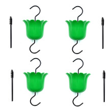 4-Pack Large Capacity Water Feeder Hanging Feeder with Hook and Cleaning Brush(Green)