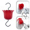 4-Pack Large Capacity Water Feeder Hanging  Feeder with Hook and Cleaning Brush(Red) 8