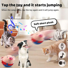 Giocattoli Interattivi per Cani In Peluche In Movimento Attivi, Giocattolo con Palla per Cani In Movimento, Giocattolo Elettronico per Cani Lavabile