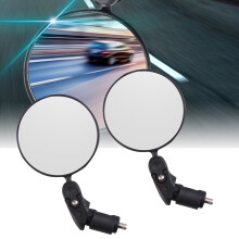 360 Rotatable Acrylic Round Bike Rearview Mirror with Convex Lens