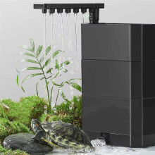 Turtle Tank Filter Aquarium Turtle Tank Filter Pump 180GPH Silent Biofiltration Aquarium Filter for Reptile US PLUG