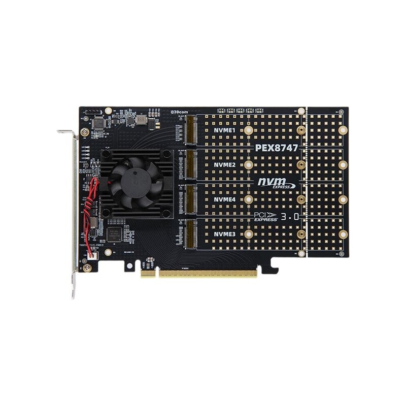 Pex Card Help PCIe 3.0 Expansion Card Split-Free PLX8747 PEX8747 4x NVME Interfaces ...