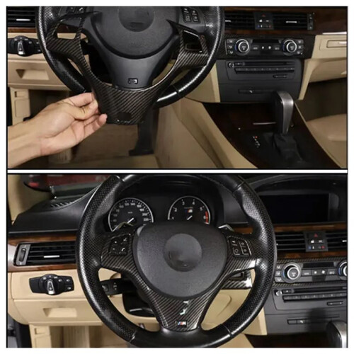 Car Steering Wheel Button Decoration Cover for  1 3 Series E82 E84 E87 E90 E92 E93 2004-2012 Interior Accessories 2