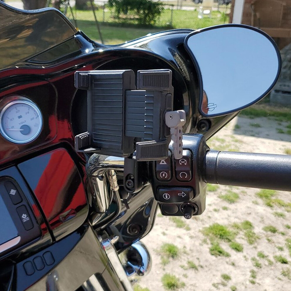 Motorcycle Gps Bracket Aluminium Alloy 360 Rotate Mount For Wing Gl1800 Gold 8771386670720