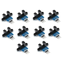10 Stück IR-Infrarotsensormodul, Geschlitzter Optischer Optokoppler, Drehzahlmesssensormodul, Fotounterbrechersensor, Motor