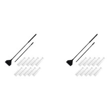 2X Aquarium Algae Scraper Fish Tank Cleaner Maintenance Glass Cleaner Scraper with Extension Rod and 20 Blades