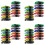 48 Pcs Reflective Cat Collars Quick Release Safety Buckle with Bell Adjustable 19-32cm (12 Colors) 1