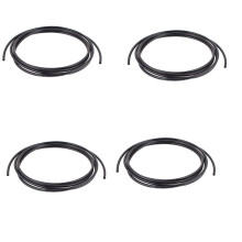 4pcs 6mm x 4mm Pneumatic Air Compressor PU Hose Pipe 3 Meters Black