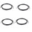 4pcs 6mm x 4mm Pneumatic Air Compressor PU Hose Pipe 3 Meters Black 1