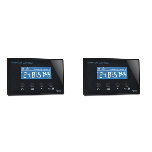 2X FC-110C 230V10A LCD  Sauna Room Foot Spa Digital Temperature Controller with Countdown Timer Regulator Thermostat