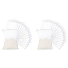 30PCS Aquarium Mesh Media Filter Bags, Nylon Media Filter Mesh Bags with Zipper (for Particulate Carbon), Bio Balls