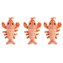 3X Floppy Lobster Hundespielzeug PlüSch Springender Interaktives Spielzeug Bewegungsaktiviertes Bewegliches Haustierspielzeug,