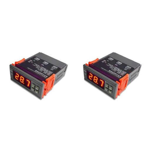 2X MH1210W Digital Temperature Controller AC90-250V 10A 220V Thermostat Regulator with Sensor,Heating Cooling Control