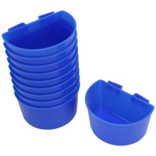 20 StüCk Von VogelkäFig Becher Hängendes Kaninchen Futter KäFig HüHnchen Wasser Becher für Haustiere mit Haken Groß