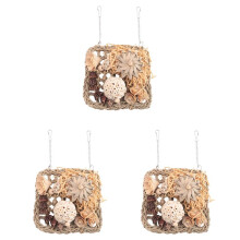 3X Bird Toys, Parakeet Toys Bird Foraging Toys Grass Mat Climbing Wall for Parakeet,,Cockatiel,Conure,Lovebird