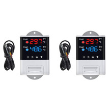 2X DTC2210 Kabelloser WiFi-Temperaturregler, Aquarium-Thermostat mit DS18B20-Sensor, APP-Steuerung für Home