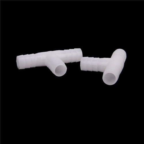4pcs 12mm Plastic Equal Tee Connector Barbed Pipe Fitting Air/Water Hose Joiner 2
