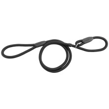 2X Robuste Nylon Corde de Collier pour Animaux de Compagnie Formation de Glissement Chien Conduite de Marche avec Chaine P 1cm Noir