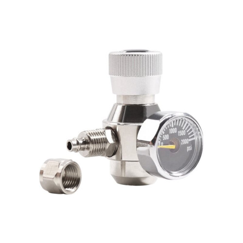 3X Akvarium CO2-Regulator 2000psi Tryckmätare för 6 mm Sugrör 3/8-24UNF 1