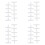 Plastic Tee Shape Aquarium 3-Way Air Valve Connectors 40 Pcs White 1