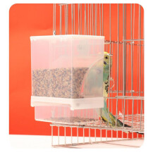 3X Mangeoires à Oiseaux Blanches Mangeoire Automatique pour Perroquets Abreuvoir Cage de Récipient de Nourriture pour Petites et Moyennes Perruches