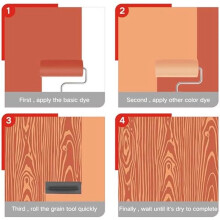 5Pcs Wood Graining Tool Rubber Wood Grain Roller Tool Reusable Grain Pattern Painting Tool for DIY Wall Floor