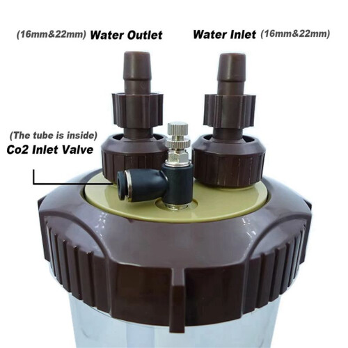 2X Clear CO2 Atomizer External Turbo Super Diffuser Atomizer Fish Tank Aquarium WaterPlant Fish Tank Landscape Aquatic 2