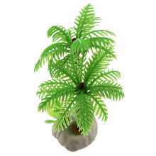 4X Fish Tank Emulerande Coconut Tree Vattenväxter Dekor med Keramisk Bas