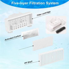 30X Filtros en Forma de T Repuesto de Filtro para Fuente de Agua para Mascotas    y Swan Pet Drinking Fountain B