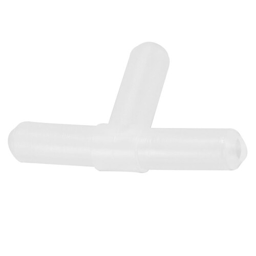 Plastic 3-Way T-Shape Aquarium Air Valves 400 Pcs Clear White 2
