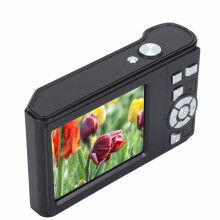 Appareil photo numérique compact HD 48MP 2.7K avec zoom 8x, écran IPS 2,8", autofocus, anti-tremblement, caméra selfie de poche noire