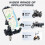 Motorcycle Fork Stem Phone Mount with Vibration Dampener, Adjustable Motorcycle Cellphone Holder Screw Mount - M10 6