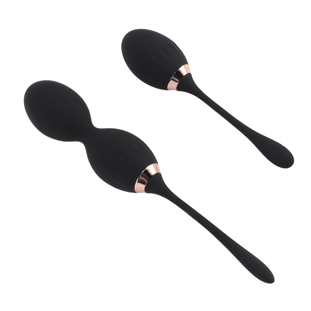 2 pcs Silicone Pelvic Floor Muscle Trainer for Postpartum, Black