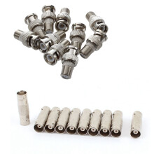 10pcs BNC Male to F Female CCTV Camera Coax Cable Connector & 10Pcs BNC Female CCTV RG59 Coaxial Cable Connector