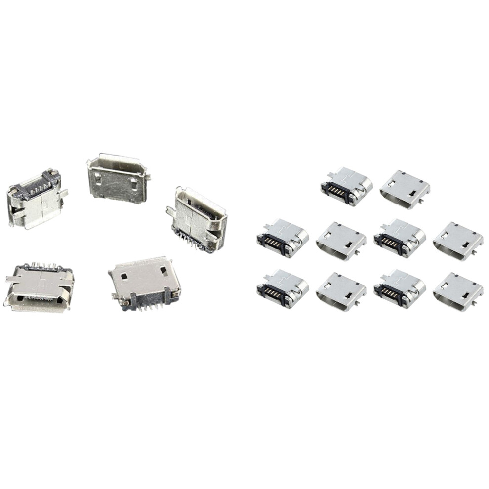 10Pcs Type B Micro-Usb Female Jack Port Socket & 50Pcs Micro-Usb Type B Female 5Pin Smt Socket Jack Port Pcb Board 6032048527816