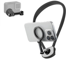 Magnetic Neck Mount for Phones, Hand Free Phone Neck Holder Chest Stand POV Vlog Selfie Mount for Android Cameras