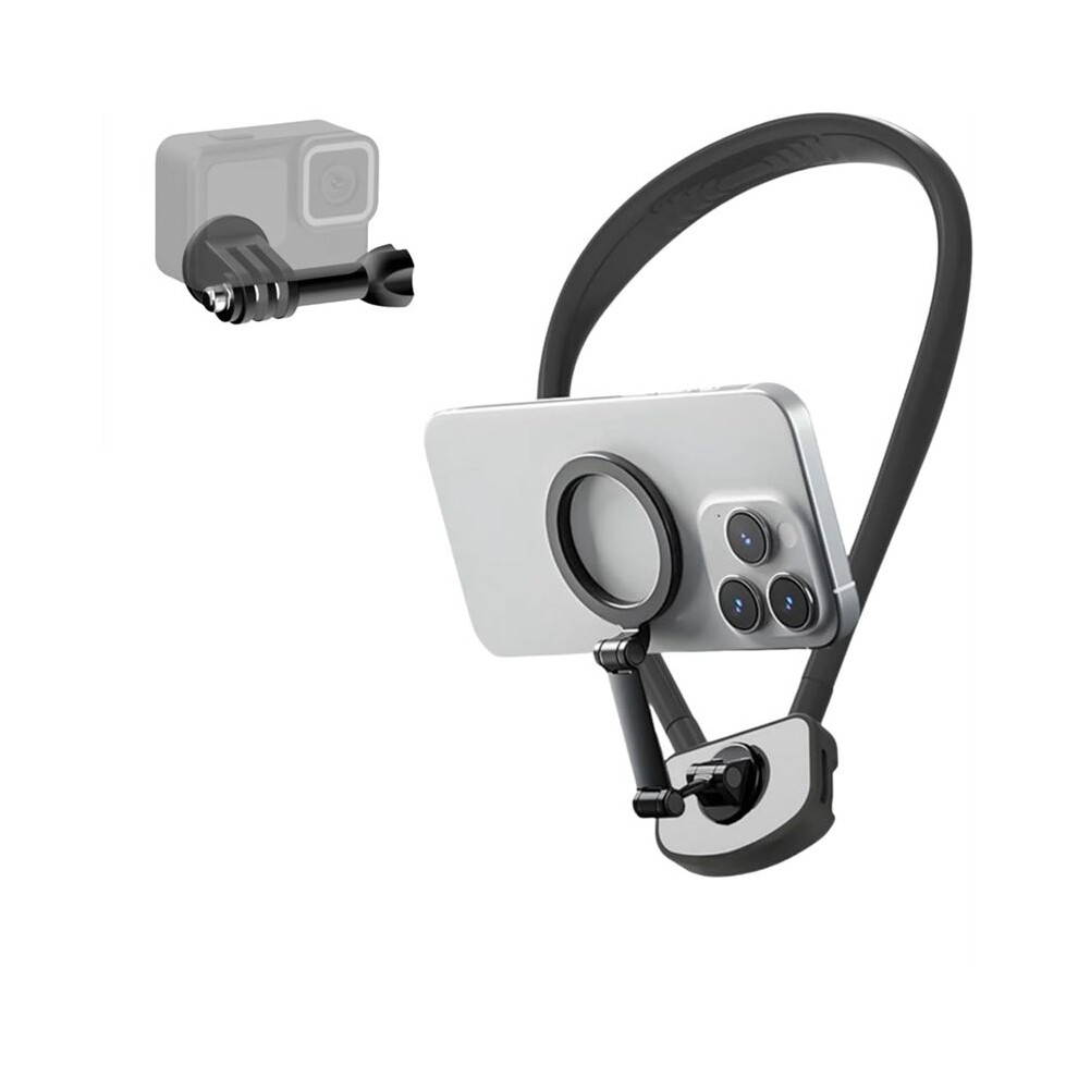 Magnetic Neck Mount For Phones, Hand Free Phone Neck Holder Chest Stand Pov Vlog Selfie Mount For Android Cameras 4711820475867