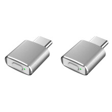2X Typ C Mouse Mover Jiggler Oupptäckbar Automatisk Mouse Mover 3 Jiggle-Lägen Drivrutinsfri Håll Enheten för Bärbar Dator Awake