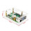 For Raspberry Pi 5 Acrylic Case+Heat Sink with Cooling Fan Transparent Shell Protective Case for Pi 5 10