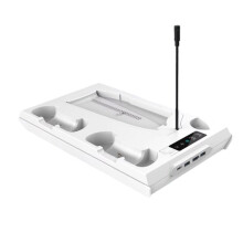 Game Controller Charging Station for PS5 / PS5 Slim Stand, with 3 Level Cooling Fan,Cooling Station for PS5 Game Console