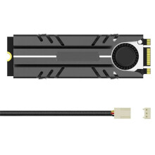 Aluminum M.2 SSD Cooler 2280 Hard Drive Cooler Heat Sink M.2 SSD Heatsink with Fan Solid State Drive Heat Sink