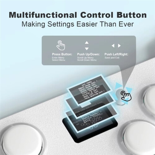 For PC/PS4 Hitbox PS5 Controller Stickless Arcade Stick Metal Game Keyboard with Meun UI Function for  White 1